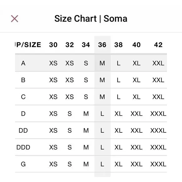 Soma Racerback Bralette NWT - Blurred Graphite - Size XL - Picture 5 of 6